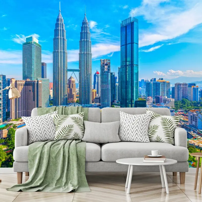 Fototapete Kuala Lumpur skyline mit den Petronas Towers