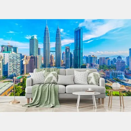 Fototapete Kuala Lumpur skyline mit den Petronas Towers – Pixers®