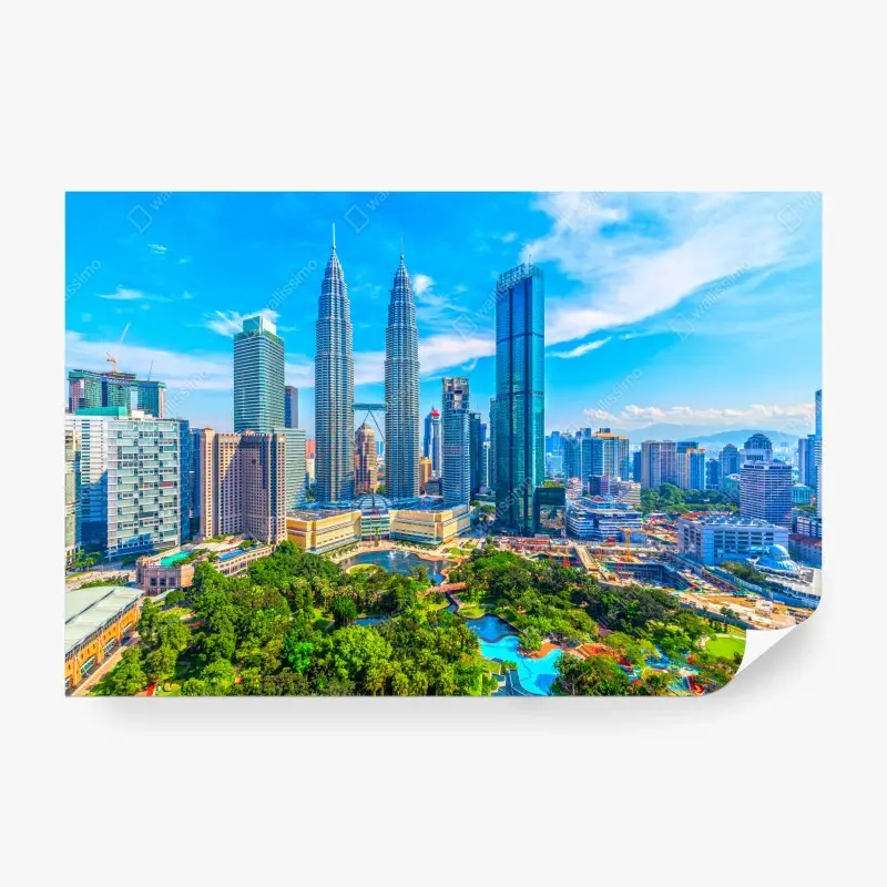 Fototapete Kuala Lumpur skyline mit den Petronas Towers