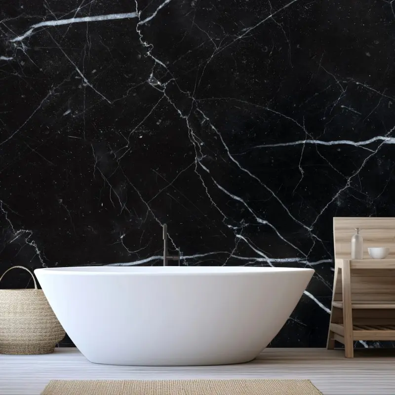 Fototapete schwarze marquina marmorstruktur für moderne interieur