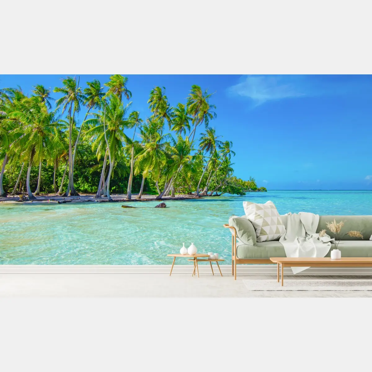 Fototapete tropischer palmenstrand – Pixers®
