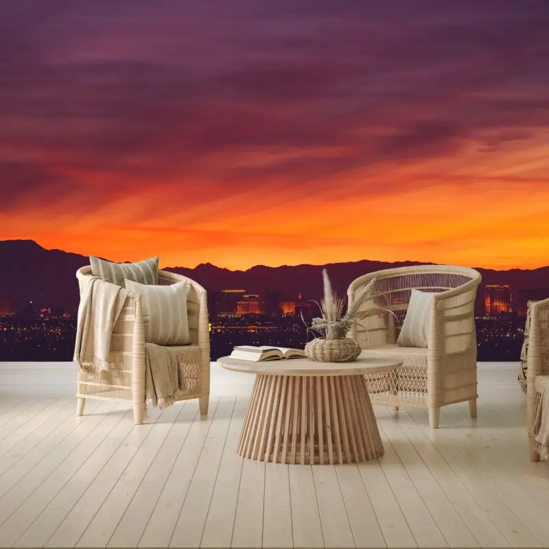 Fototapete Las Vegas sonnenuntergang skyline panorama