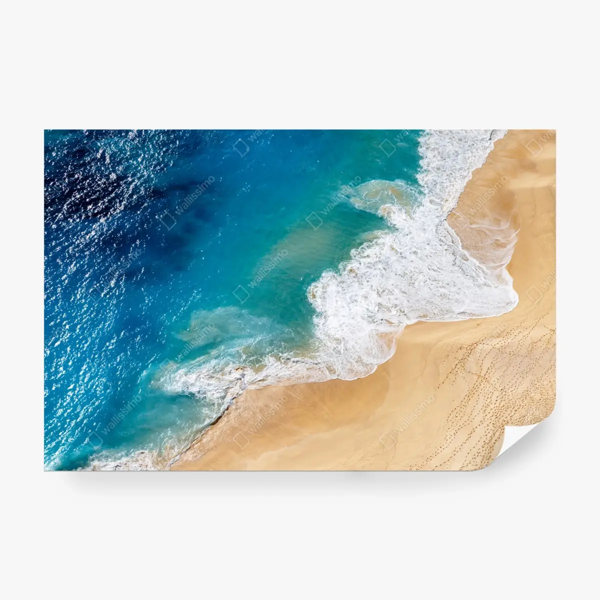 Fototapete luftaufnahme türkisfarbener strand – Pixers®