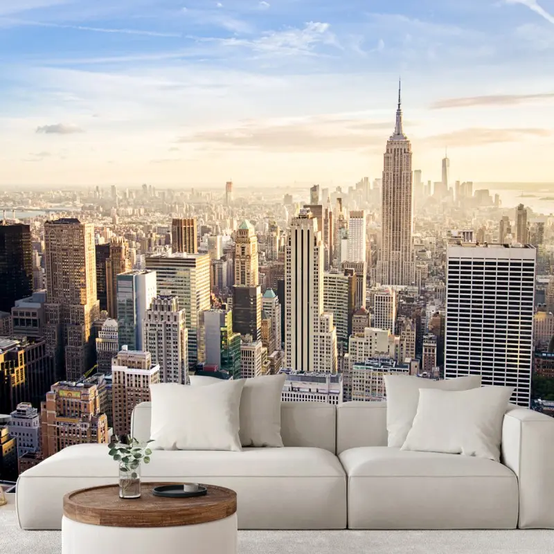 Fototapete New York skyline im morgenlicht