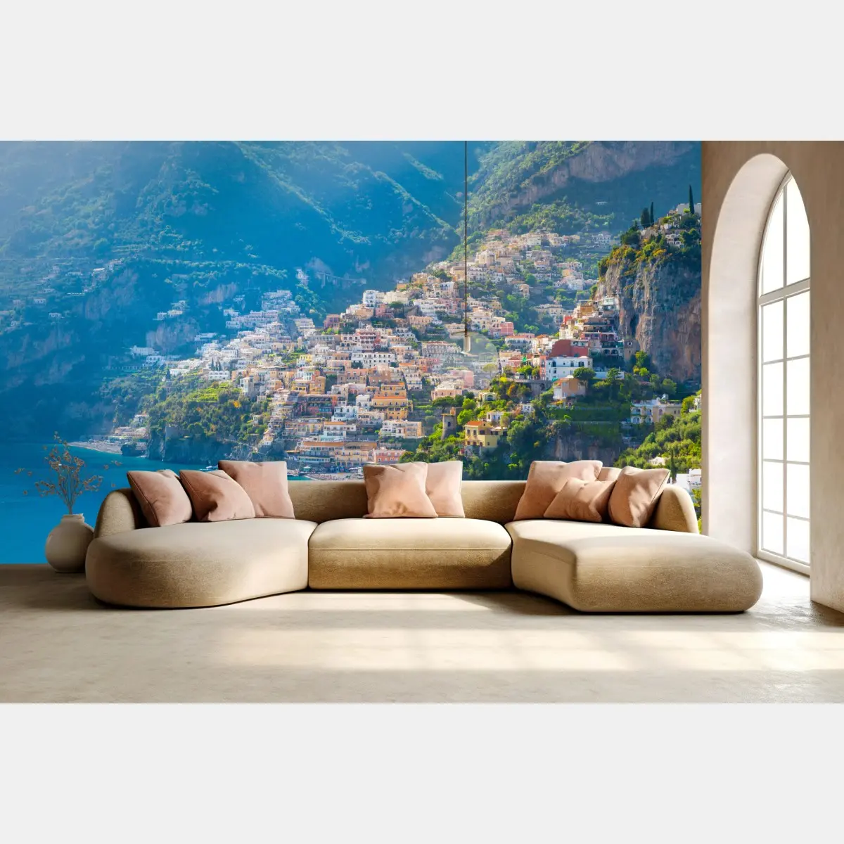 Fototapete Positano: buntes küstendorf an der Amalfiküste – Pixers®