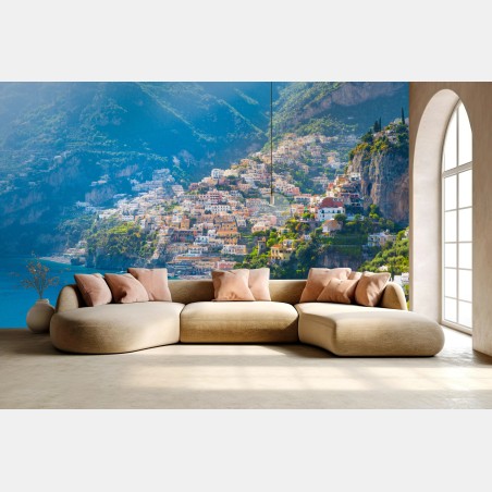 Fototapete Positano: buntes küstendorf an der Amalfiküste – Pixers®