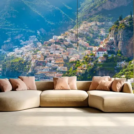 Fototapete Positano: buntes küstendorf an der Amalfiküste