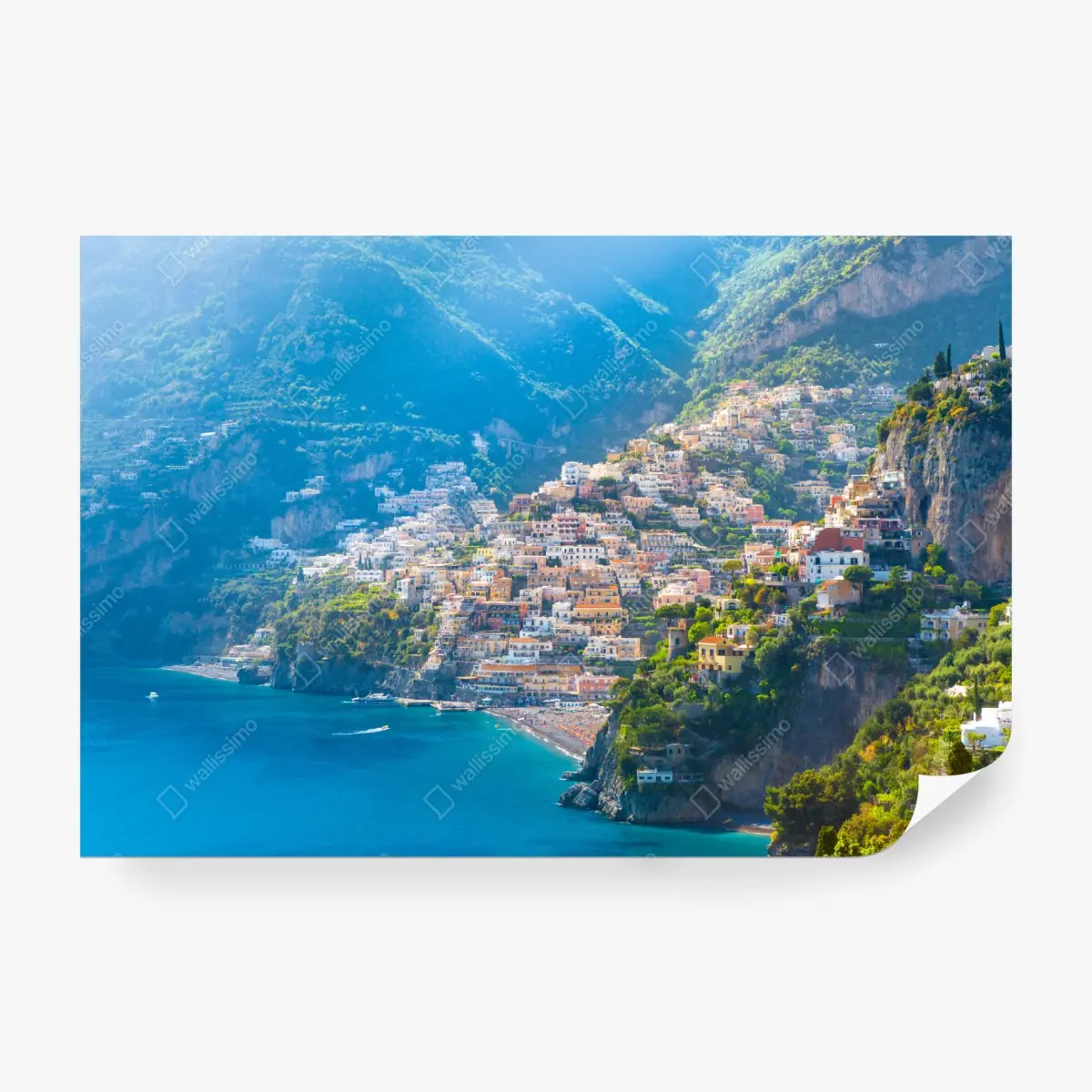 Fototapete Positano: buntes küstendorf an der Amalfiküste – Pixers®