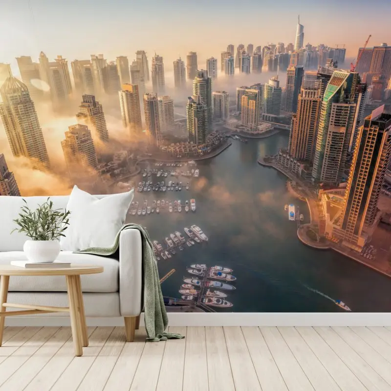Fototapete Dubai marina sonnenuntergang