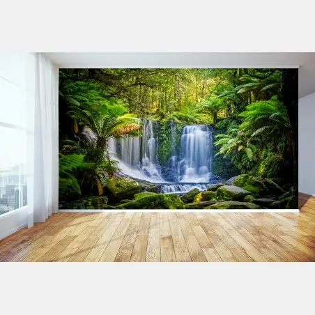 Fototapete üppiger wasserfall im Mt Field National Park, Tasmania – Pixers®