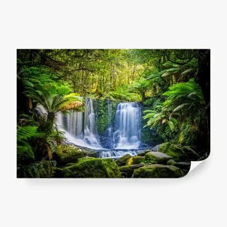 Fototapete üppiger wasserfall im Mt Field National Park, Tasmania – Pixers®