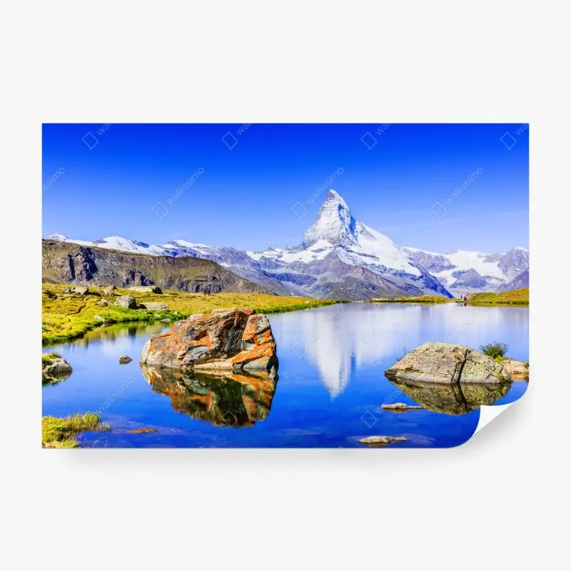 Fototapete Matterhorn spiegelung am Stellisee, Zermatt