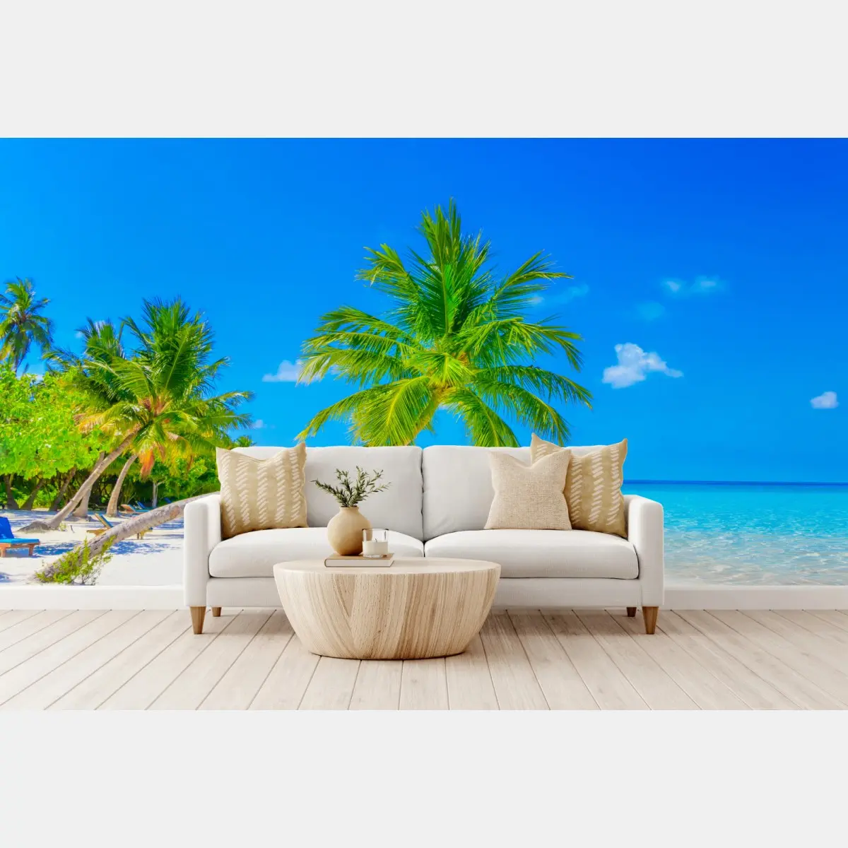 Fototapete traumhafte strandlandschaft auf den Malediven – Pixers®
