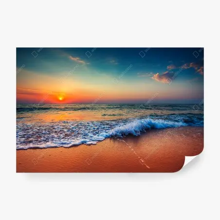 Fototapete goldener sonnenaufgang über dem meer – Pixers®