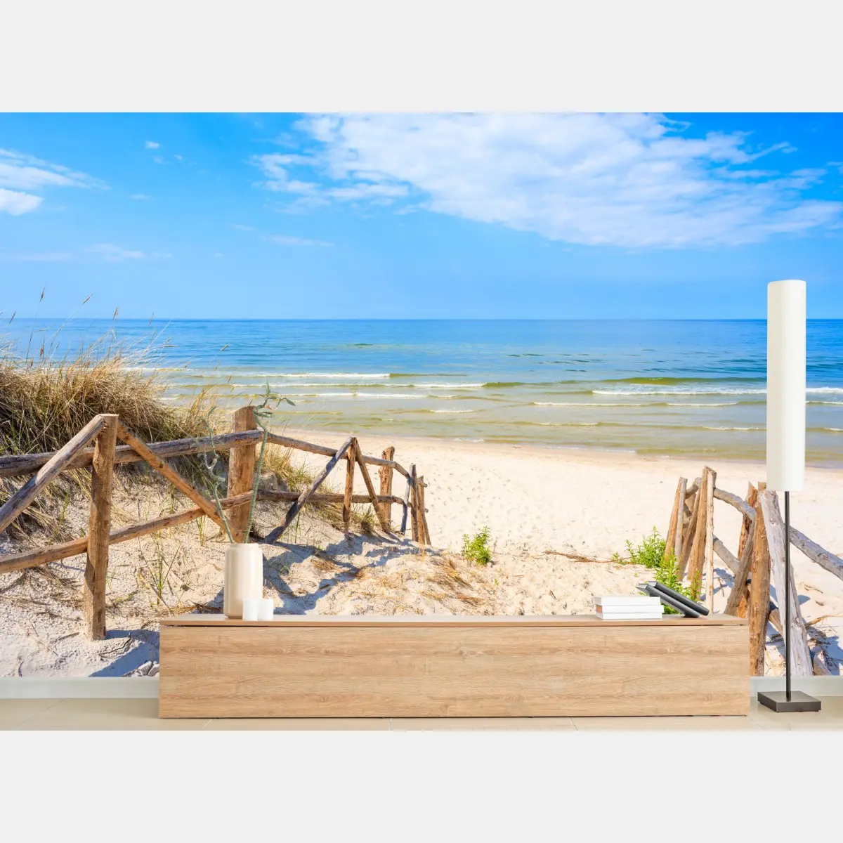 Fototapete zugang zum strand in Lubiatowo, Polen – Pixers®