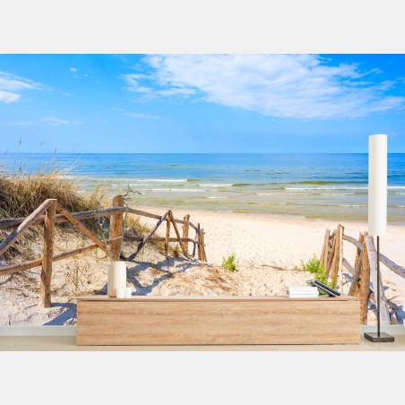 Fototapete zugang zum strand in Lubiatowo, Polen – Pixers®