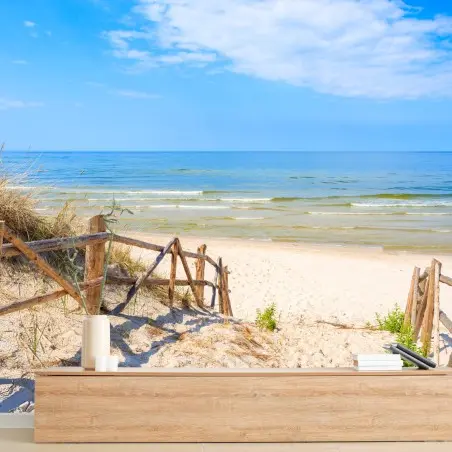 Fototapete zugang zum strand in Lubiatowo, Polen