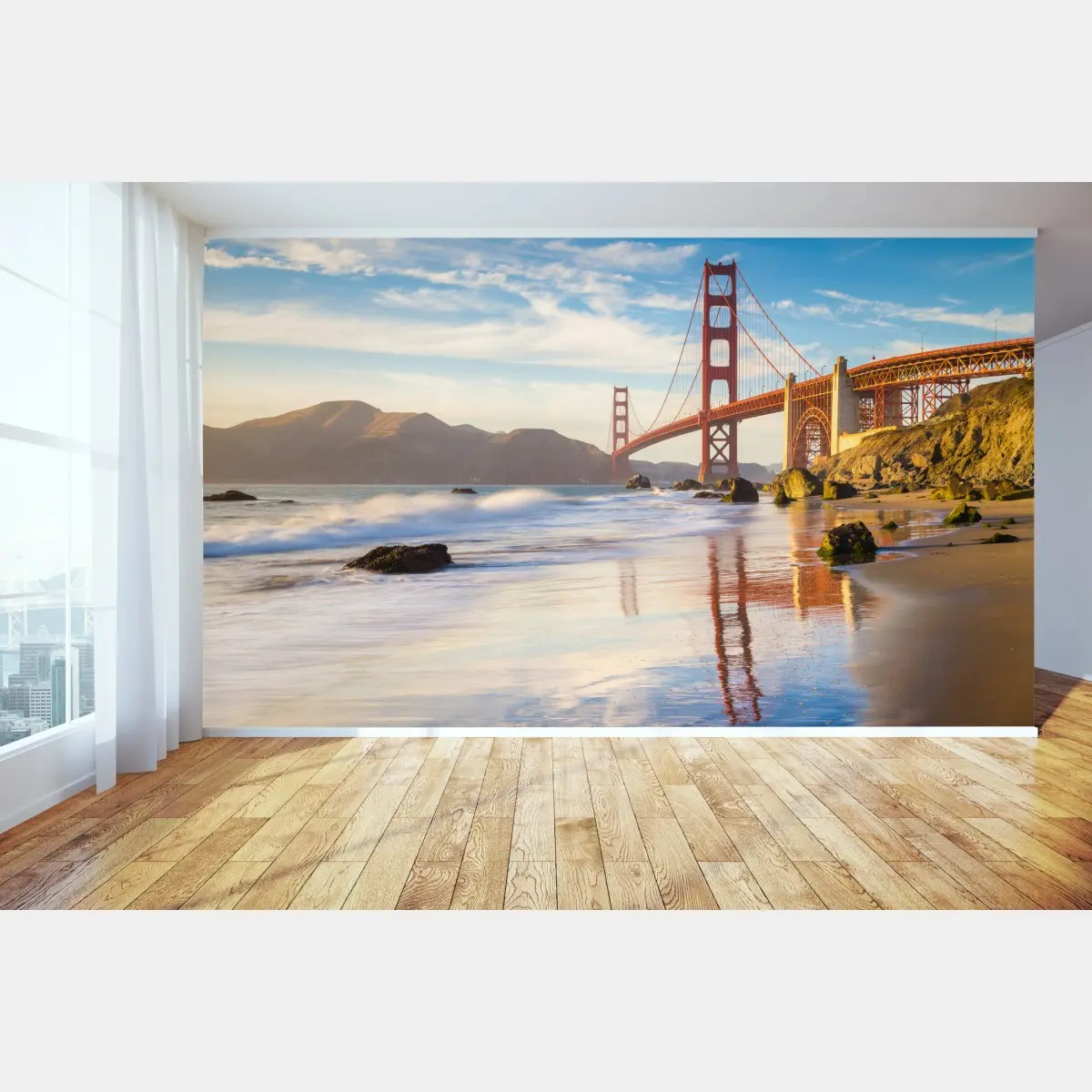Fototapete Golden Gate Bridge bei sonnenuntergang – Pixers®
