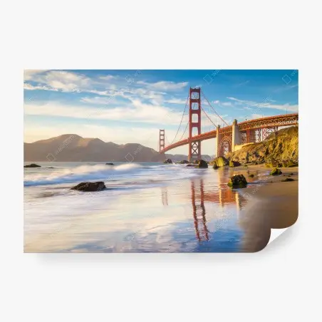 Fototapete Golden Gate Bridge bei sonnenuntergang – Pixers®
