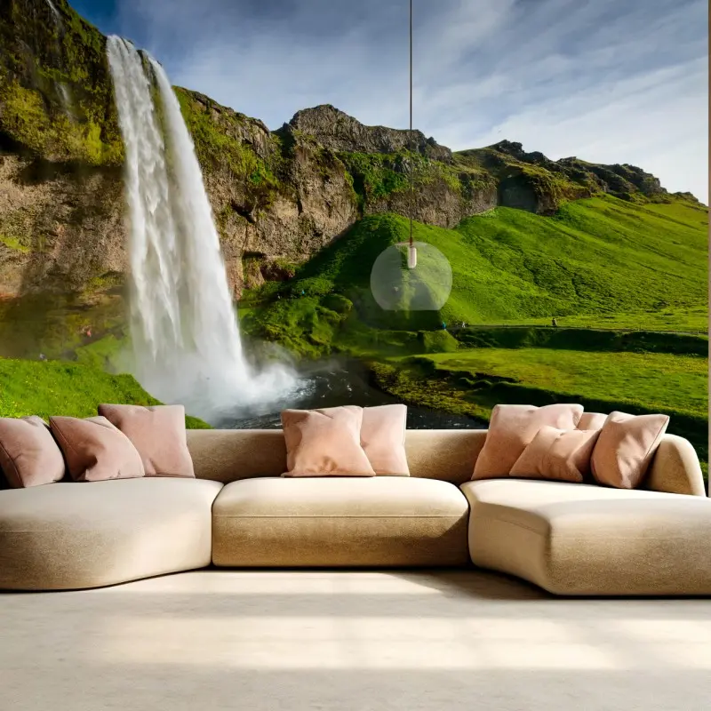 Fototapete Seljalandsfoss wasserfall in Island