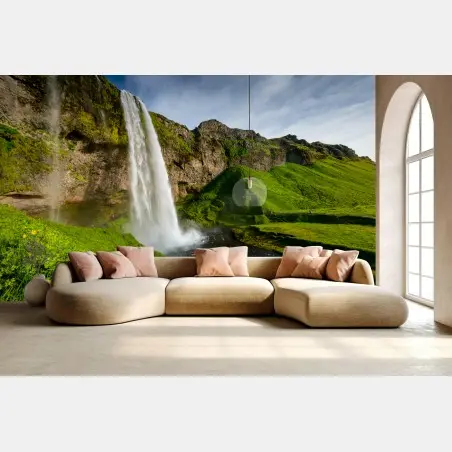 Fototapete Seljalandsfoss wasserfall in Island – Pixers®