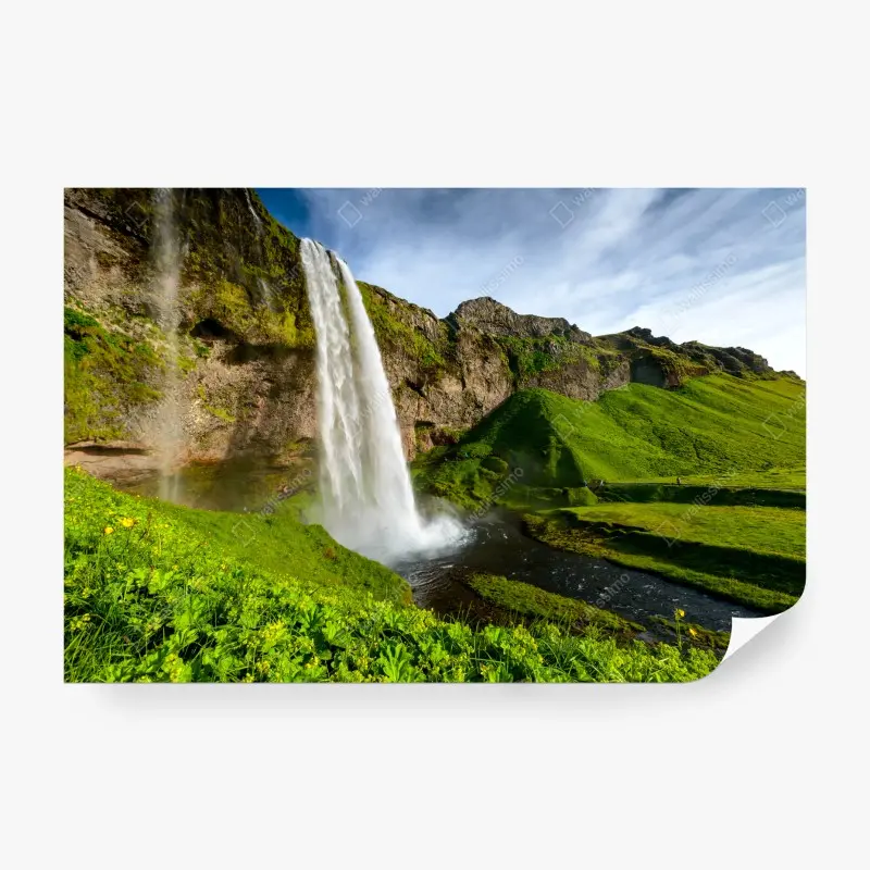 Fototapete Seljalandsfoss wasserfall in Island