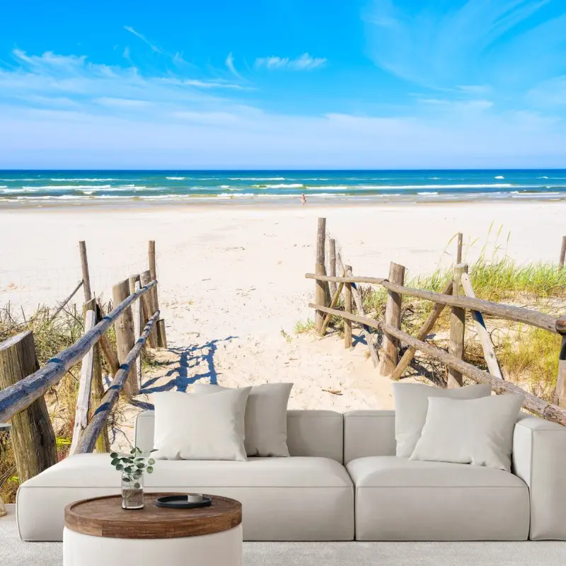 Fototapete eingang zum Strand von Debki an der Ostsee