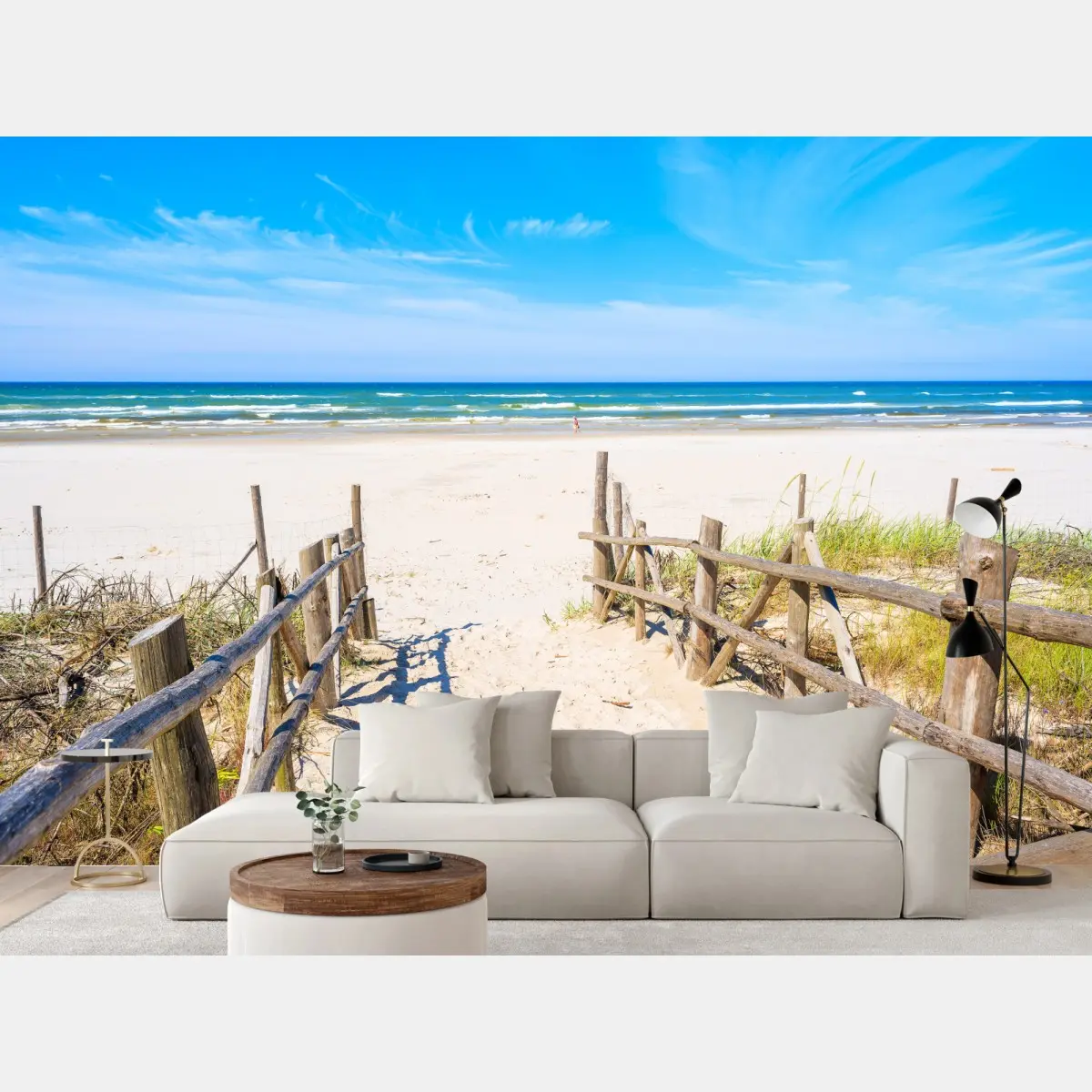 Fototapete eingang zum Strand von Debki an der Ostsee – Pixers®
