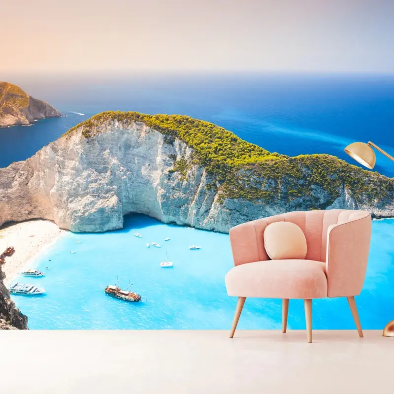 Fototapete türkisbucht am Navagio Strand, Zakynthos