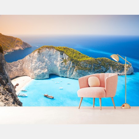 Fototapete türkisbucht am Navagio Strand, Zakynthos – Pixers®