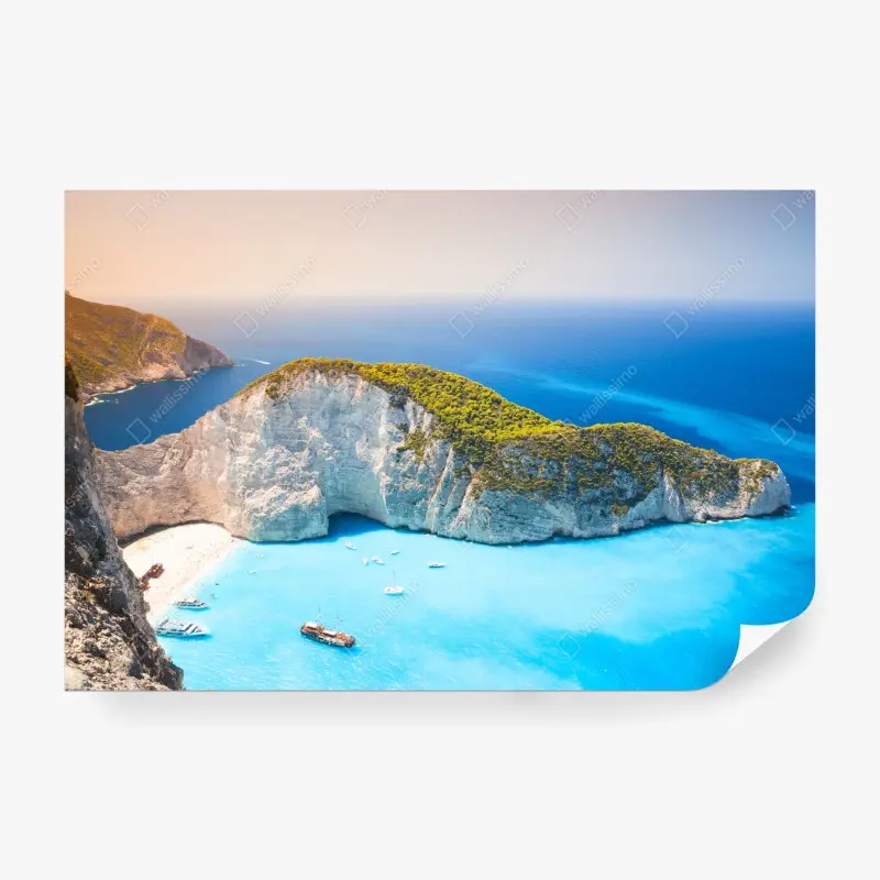 Fototapete türkisbucht am Navagio Strand, Zakynthos