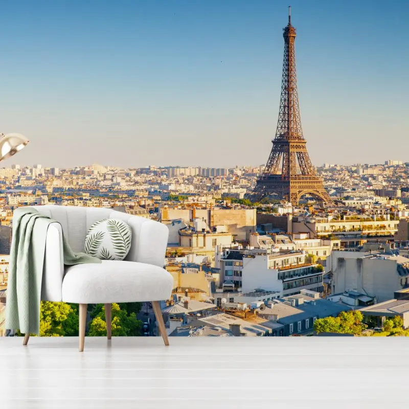 Fototapete Paris skyline mit dem Eiffelturm