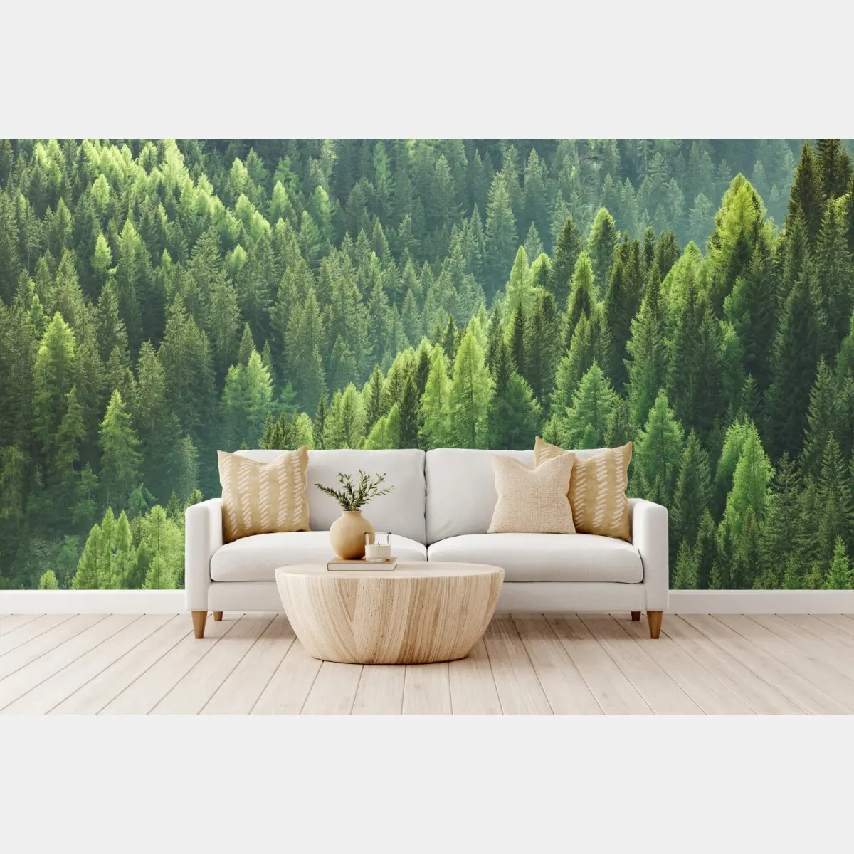 Fototapete üppige grüne waldpanorama – Pixers®