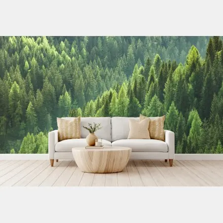 Fototapete üppige grüne waldpanorama – Pixers®