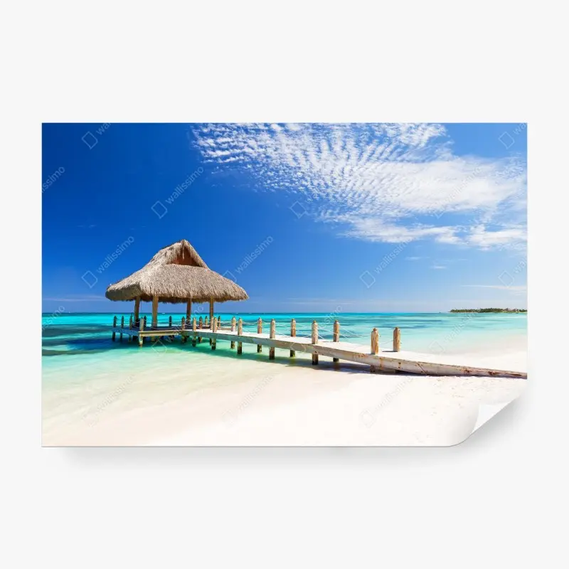 Fototapete ruhiger strandsteg in Cap Cana