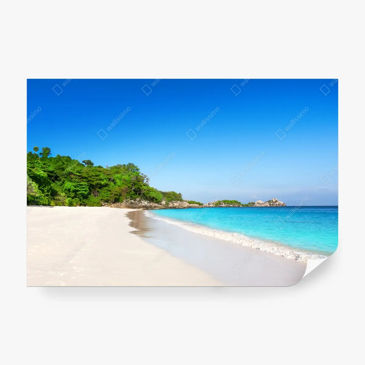 Fototapete tropischer strand mit weißem sand – Pixers®