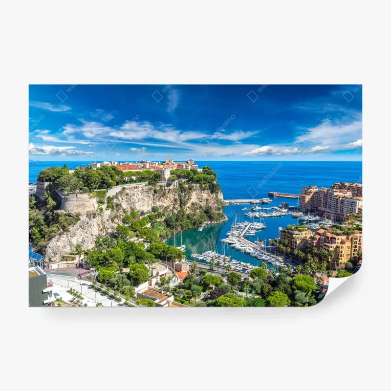 Fototapete panoramablick auf den hafen von Monte Carlo