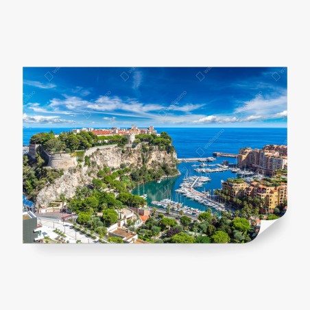 Fototapete panoramablick auf den hafen von Monte Carlo – Pixers®