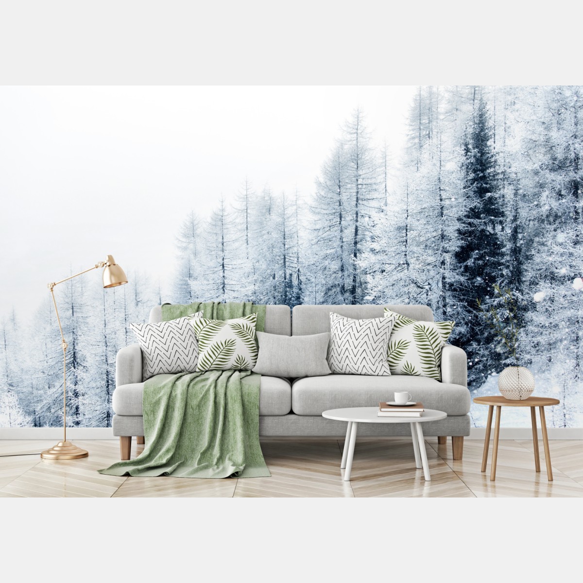 Fototapete winterstille: verschneiter wald – Pixers®