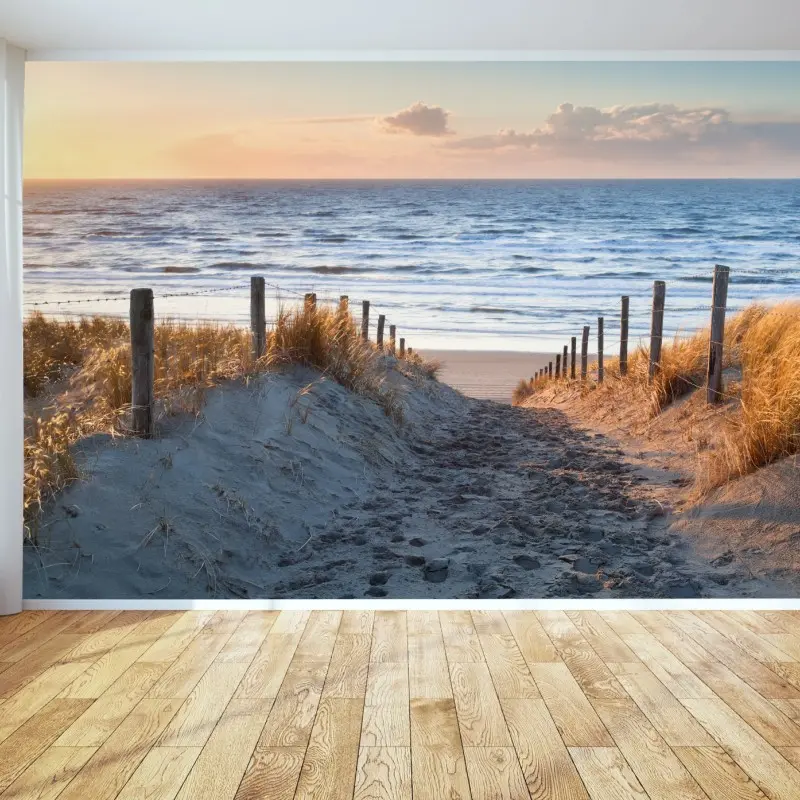 Fototapete sonnenuntergangspfad zur Nordsee, Holland