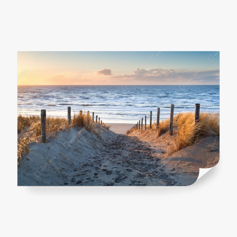 Fototapete sonnenuntergangspfad zur Nordsee, Holland