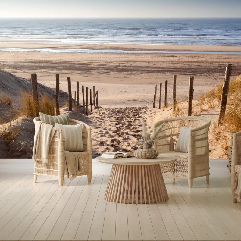 Fototapete sonniger weg zur Nordsee