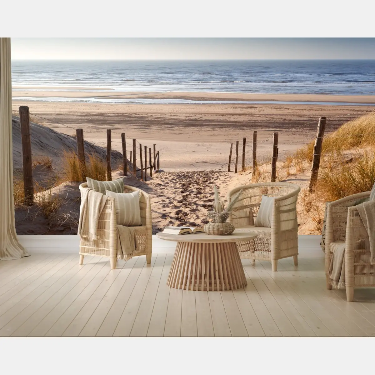 Fototapete sonniger weg zur Nordsee – Pixers®