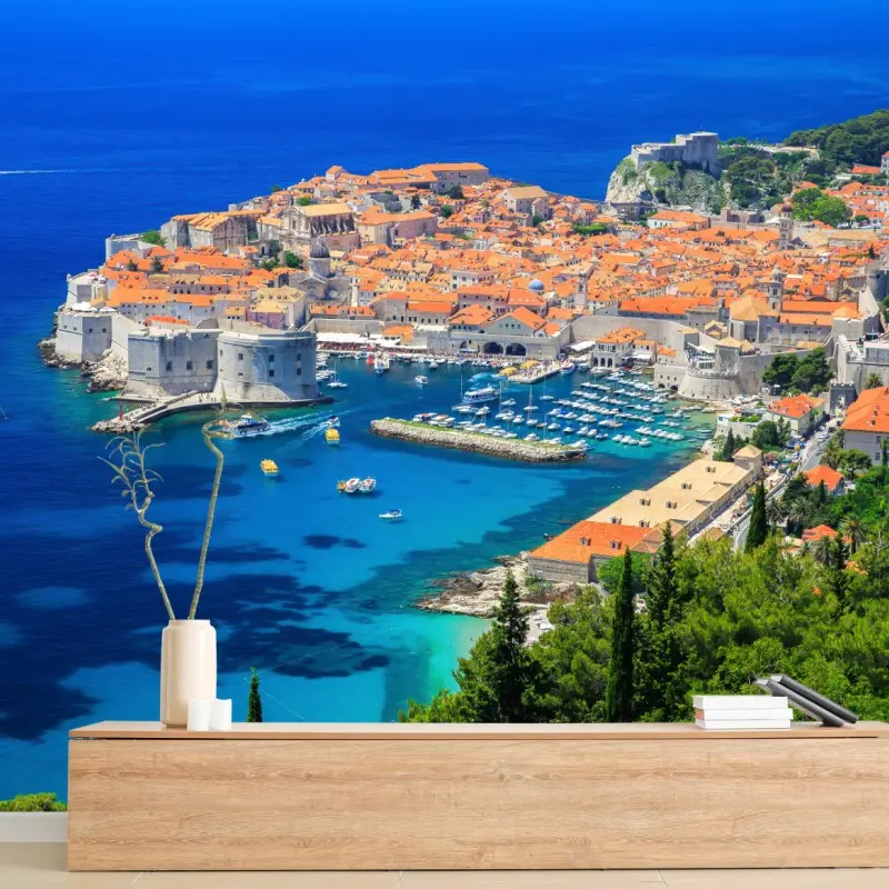 Fototapete Dubrovnik altstadt aus der luft