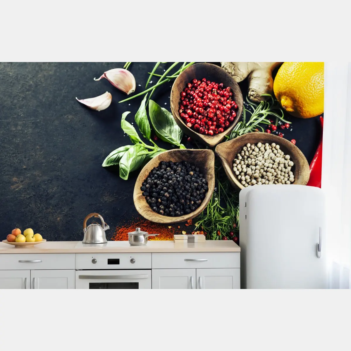 Fototapete lebendige gewürze und frische kräuter – Pixers®