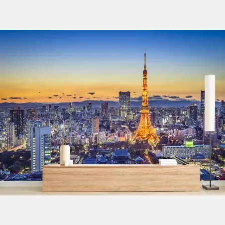 Fototapete Tokyo Tower bei dämmerung – Pixers®