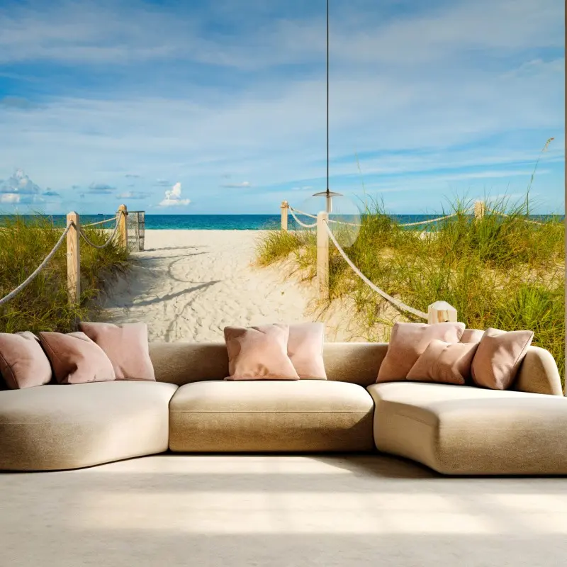 Fototapete weg zum strand in Miami