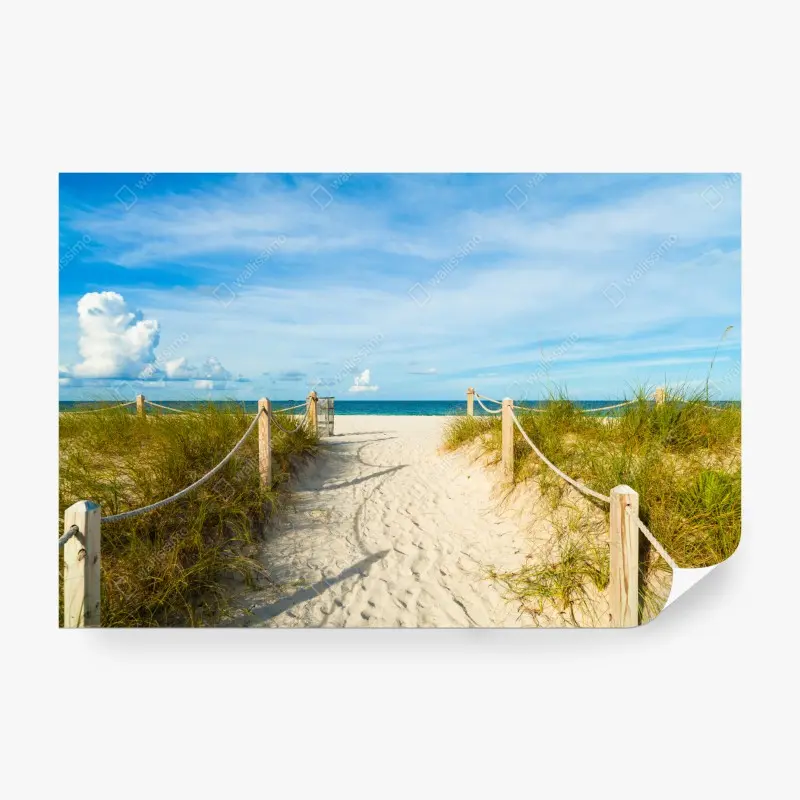 Fototapete weg zum strand in Miami