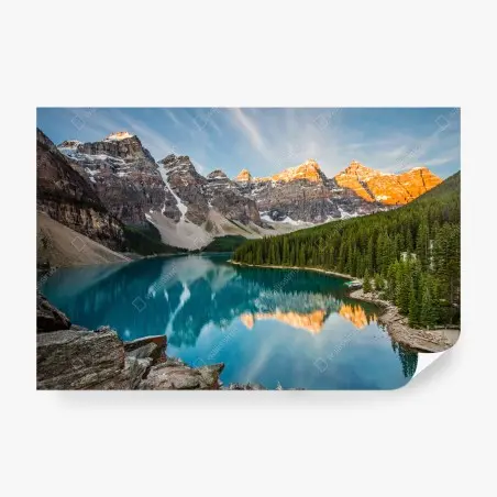 Fototapete alpensee im morgenlicht – Pixers®