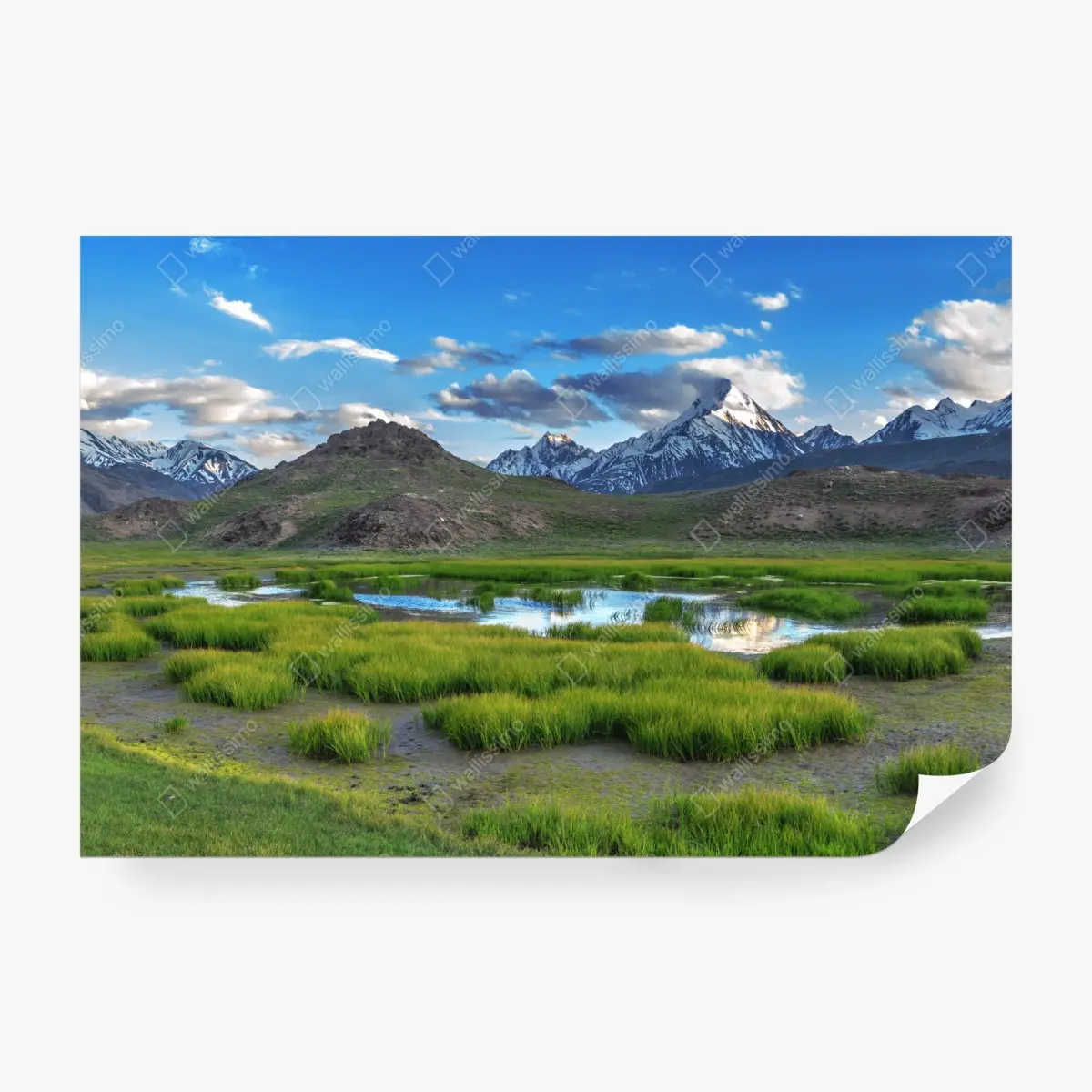 Fototapete ruhiger bergsee im Himalaya im sommer – Pixers®
